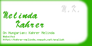 melinda kahrer business card